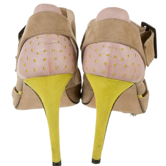 • Preen by Thornton Bregazzi Suede Pumps Yellow size 10 - Picture 6 of 6